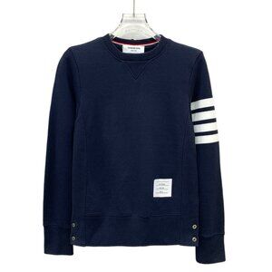 Thom Browne blue cotton long-sleeve sweatshirt